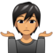 Person Shrugging: Medium Skin Tone