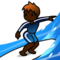 Person Surfing: Dark Skin Tone