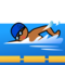 Person Swimming: Medium-Dark Skin Tone