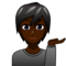 Person Tipping Hand: Dark Skin Tone