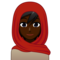 Woman with Headscarf: Dark Skin Tone