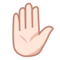 Raised Hand: Light Skin Tone