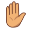Raised Hand: Medium Skin Tone