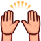 Raising Hands: Medium-Light Skin Tone