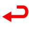 Right Arrow Curving Left
