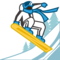 Snowboarder: Dark Skin Tone