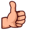 Thumbs Up: Medium-Light Skin Tone