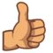 Thumbs Up: Medium Skin Tone
