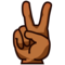Victory Hand: Medium-Dark Skin Tone
