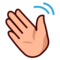 Waving Hand: Medium-Light Skin Tone