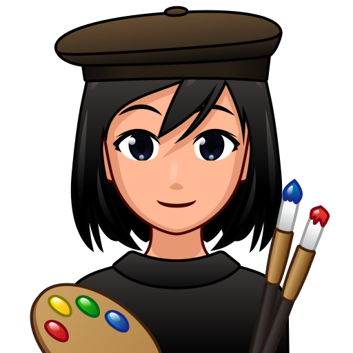 Woman Artist: Medium-Light Skin Tone