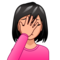 Woman Facepalming: Medium-Light Skin Tone