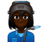Woman Factory Worker: Dark Skin Tone