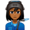 Woman Factory Worker: Medium-Dark Skin Tone