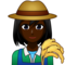 Woman Farmer: Dark Skin Tone
