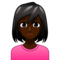 Woman Frowning: Dark Skin Tone