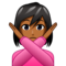Woman Gesturing No: Medium-Dark Skin Tone