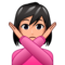 Woman Gesturing No: Medium-Light Skin Tone