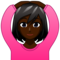 Woman Gesturing OK: Dark Skin Tone