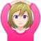 Woman Gesturing OK: Light Skin Tone