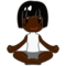 Woman in Lotus Position: Dark Skin Tone