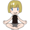 Woman in Lotus Position: Light Skin Tone