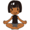 Woman in Lotus Position: Medium-Dark Skin Tone