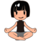 Woman in Lotus Position: Medium-Light Skin Tone
