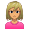 Woman: Medium Skin Tone, Blond Hair