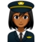 Woman Pilot: Medium-Dark Skin Tone