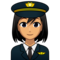 Woman Pilot: Medium Skin Tone