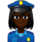 Woman Police Officer: Dark Skin Tone