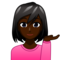 Woman Tipping Hand: Dark Skin Tone