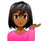 Woman Tipping Hand: Medium-Dark Skin Tone