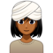 Woman Wearing Turban: Medium-Dark Skin Tone