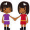 Women Holding Hands: Medium-Dark Skin Tone