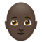Man: Dark Skin Tone, Bald