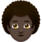 Man: Dark Skin Tone, Curly Hair