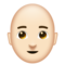 Man: Light Skin Tone, Bald