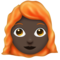 Woman: Dark Skin Tone, Red Hair