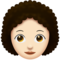 Woman: Light Skin Tone, Curly Hair