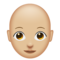 Woman: Medium-Light Skin Tone, Bald