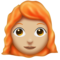 Woman: Medium-Light Skin Tone, Red Hair