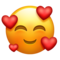 Usmívající se tvář se srdíčky