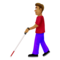 Чоловік з білою тростиною: Середній Відтінок Шкіри