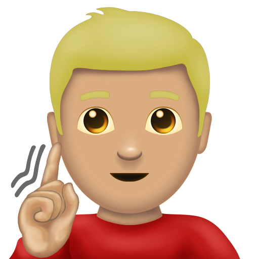 耳の不自由な男性：やや薄い肌色
