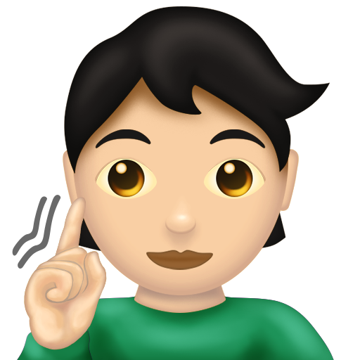 耳の不自由な人：薄い肌色