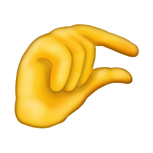 つまんでいる指