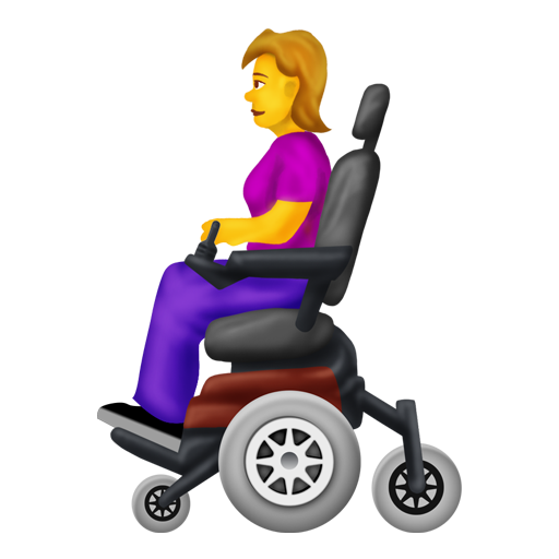 電動車椅子の女性