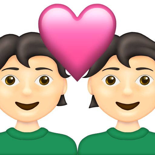 Couple with Heart: Light Skin Tone